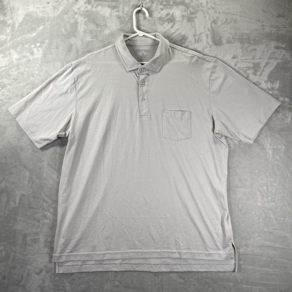 GenTeal Polo Shirt Mens XL Performance Pima Cotton Moisture Wicking Jersey Knit